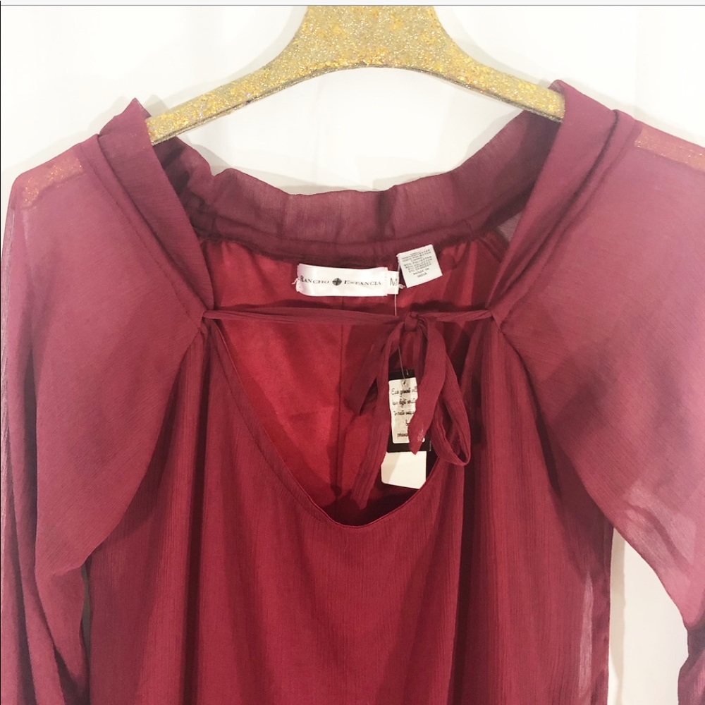 BURGUNDY LACE DRESS - Picture 4 of 7